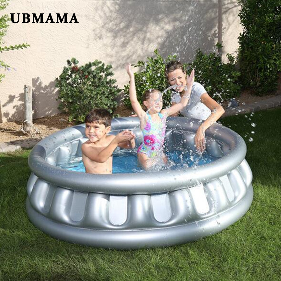 Kids Outdoor Swimming Pool
 Flying Saucer Inflatable Round Pool Pure Color Children