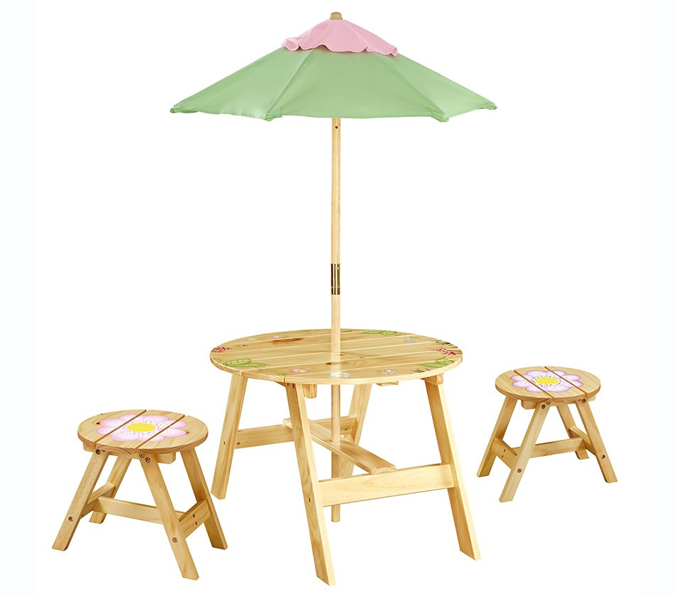 Kids Outdoor Table And Chairs
 DreamFurniture Teamson Kids Girls Outdoor Table and