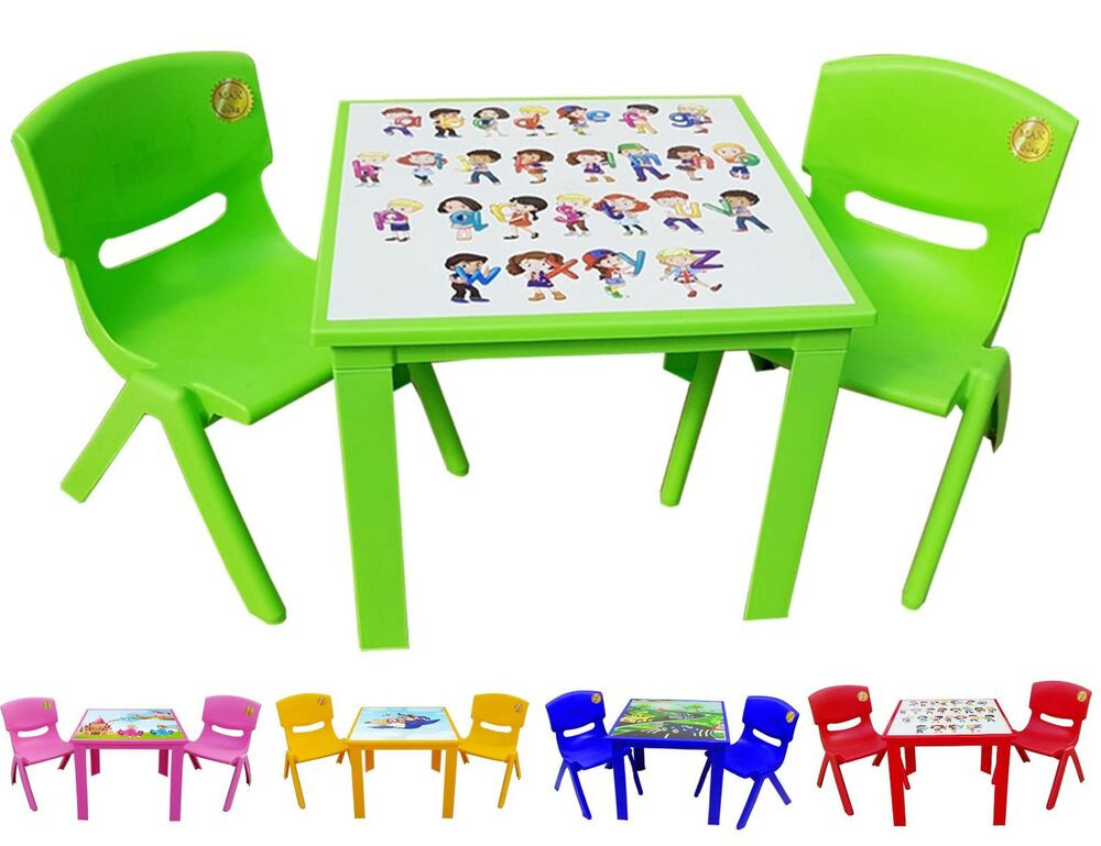 Kids Outdoor Table And Chairs
 Childrens Kids Plastic Table and Chairs Nursery Sets