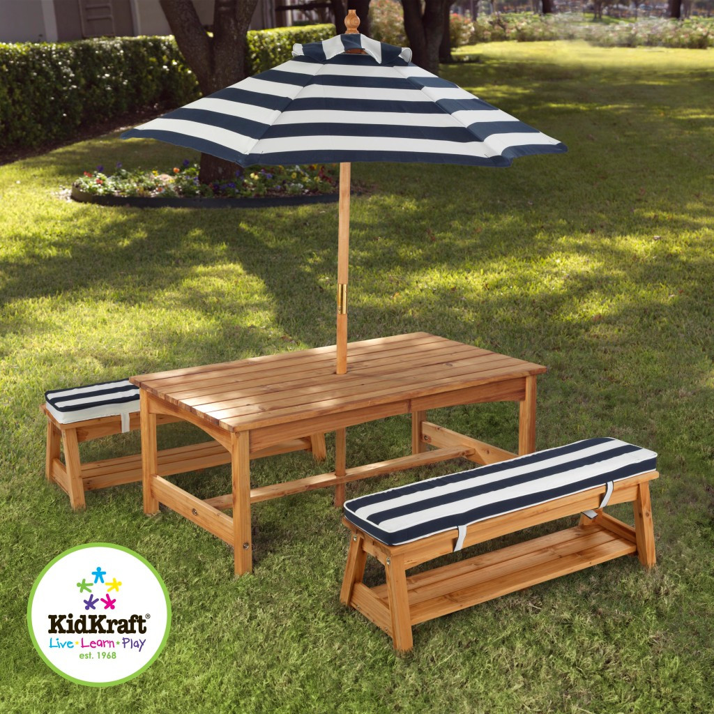 Kids Outdoor Table And Chairs
 Kidkraft Outdoor Kids Table and Chairs Set 2 Chair Benches
