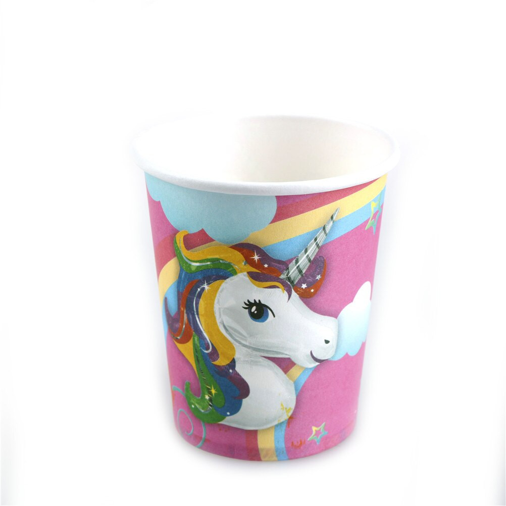 Kids Party Cups
 10pcs lot Unicorn Paper Cups Disposable Party Supplies