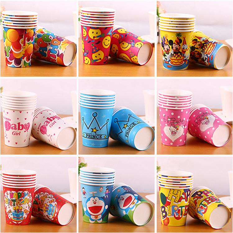 Kids Party Cups
 Cartoon Art Color Paper Cup Children Birthday Party