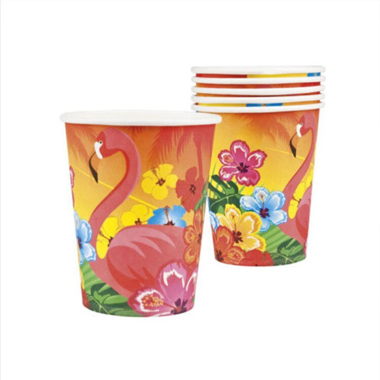 Kids Party Cups
 6pcs Flamingo Disposable Paper Cups Kids Birthday Party