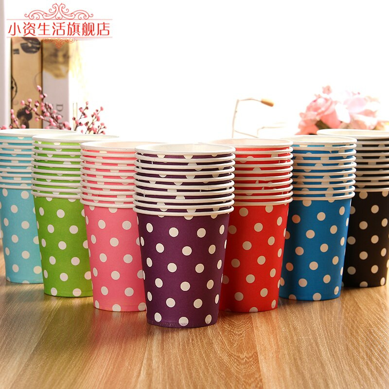 Kids Party Cups
 100pcs 9OZ Paper Drinking Cups Party Items Paper Cups