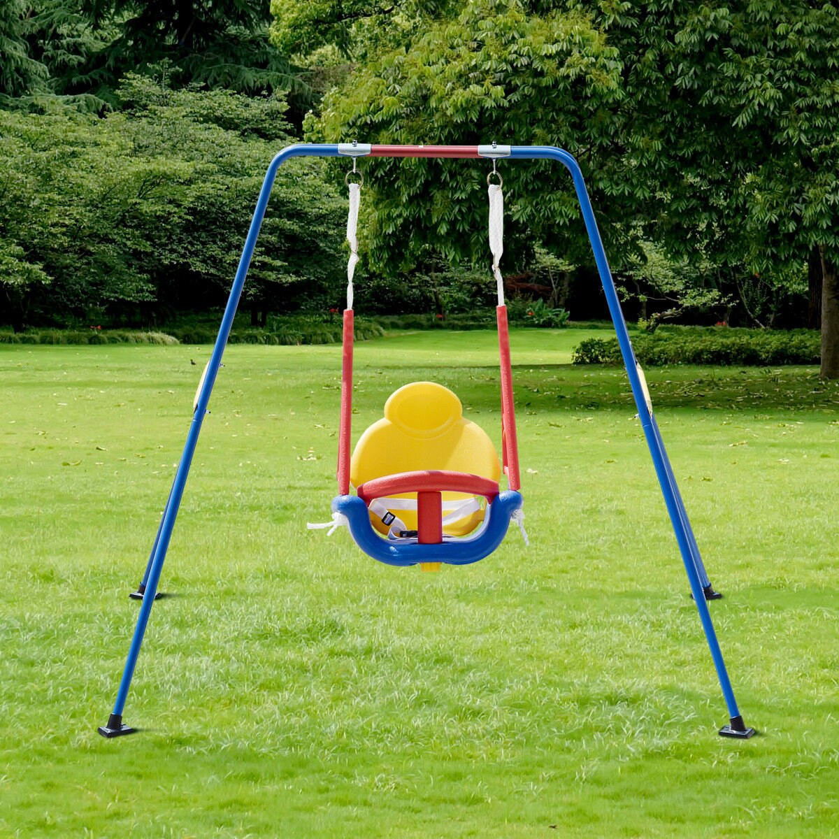 Kids Play Swing
 Costway Costway A Frame Kids 3 in 1 Toddler Swing Set Fun