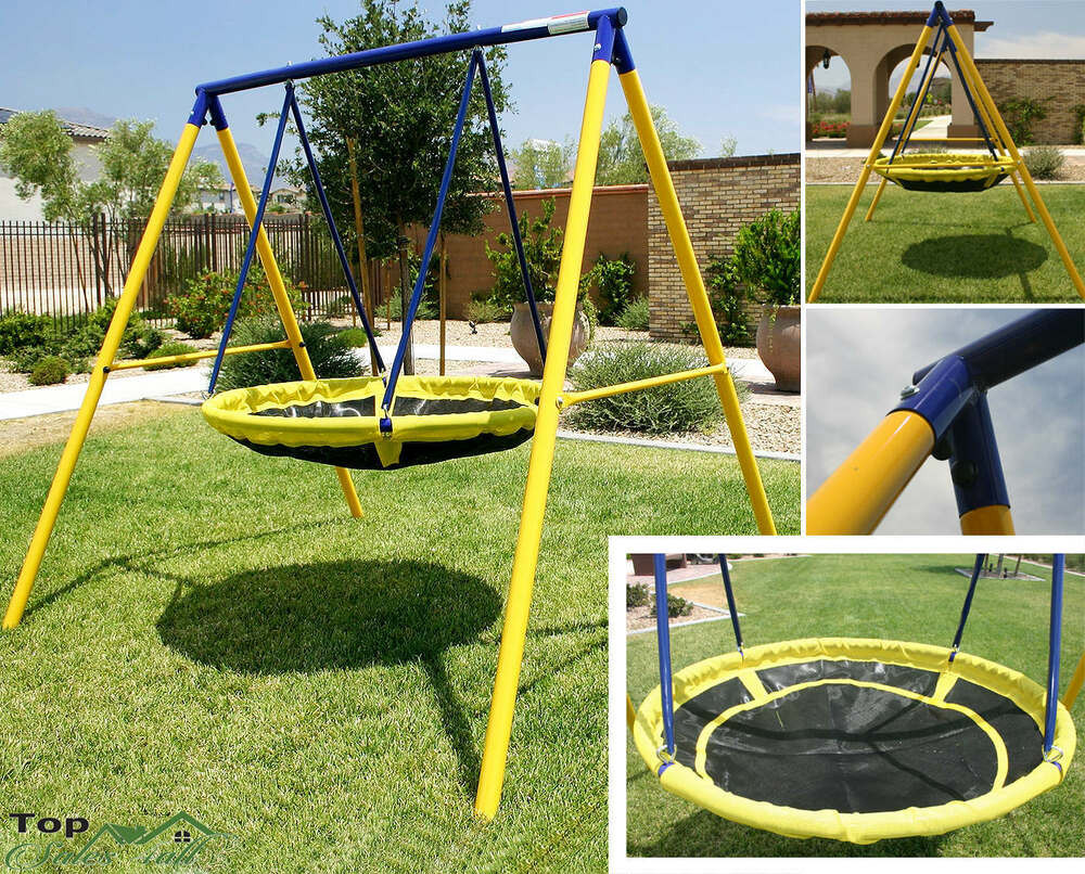 Kids Play Swing
 Playground Swing Set Toddler Outdoor Backyard Kids UFO