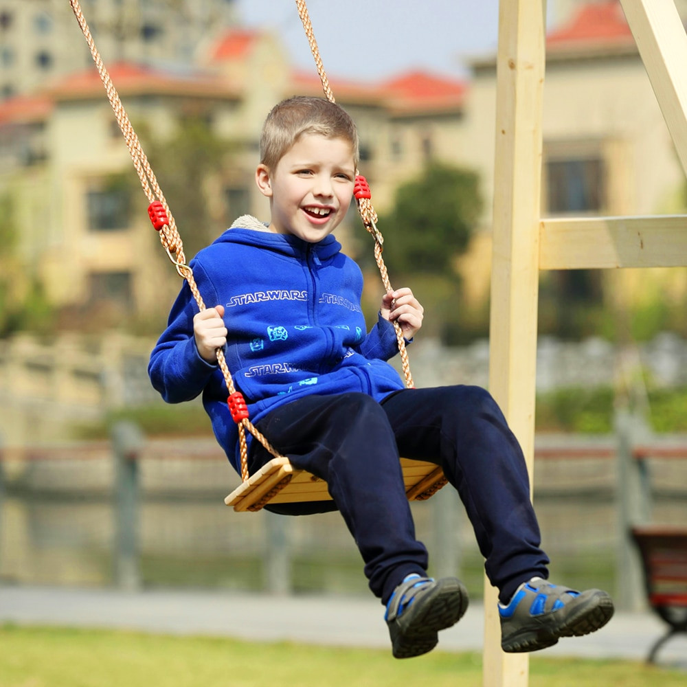 Kids Play Swing
 Outdoor Playground Swings and Slides Tree Patio Garden