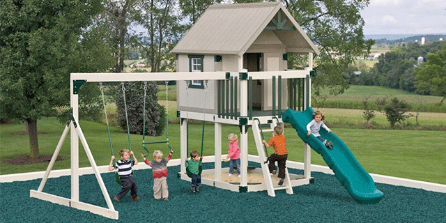 Kids Playhouse Swing Set
 6 Most Popular Swing Set Attachments & Add s Your Kids