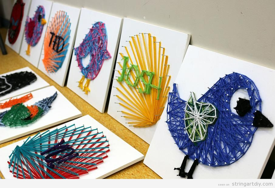 Kids Project Idea
 Some ideas to make String Art projects with kids