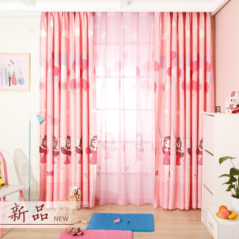 Kids Room Darkening Curtains
 FINO Blackout Princess Window Curtain For Children Room