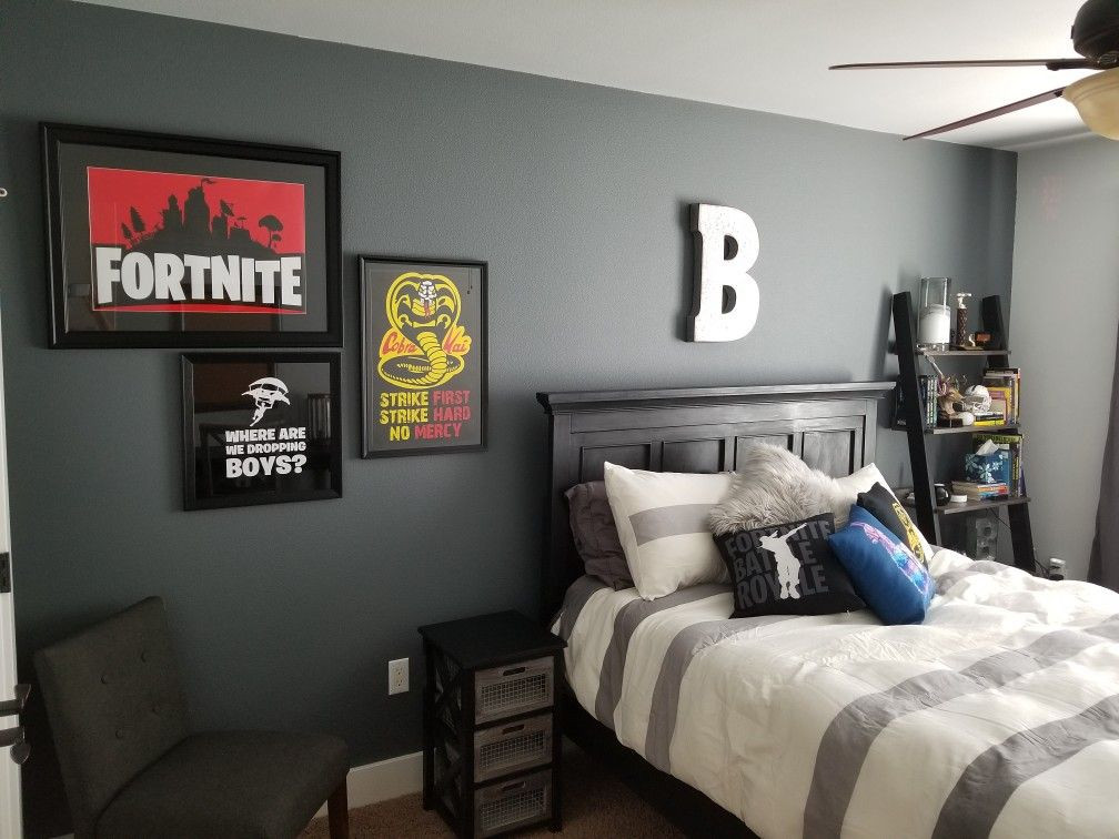 Kids Room Decor Boy
 Boy S Fortnite Themed Bedroom Ideas In 2018 Www Dropping