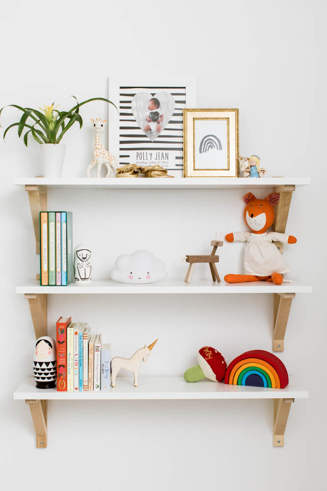 Kids Room Shelves
 A Tiny Nursery with Huge Style Project Nursery