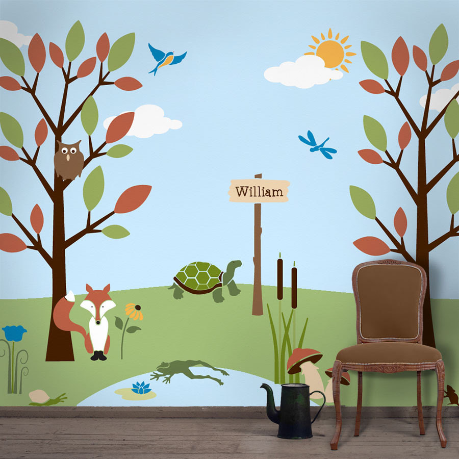 Kids Room Stencils
 Forest Wall Mural Stencil Kit for Kids Room Baby Nursery