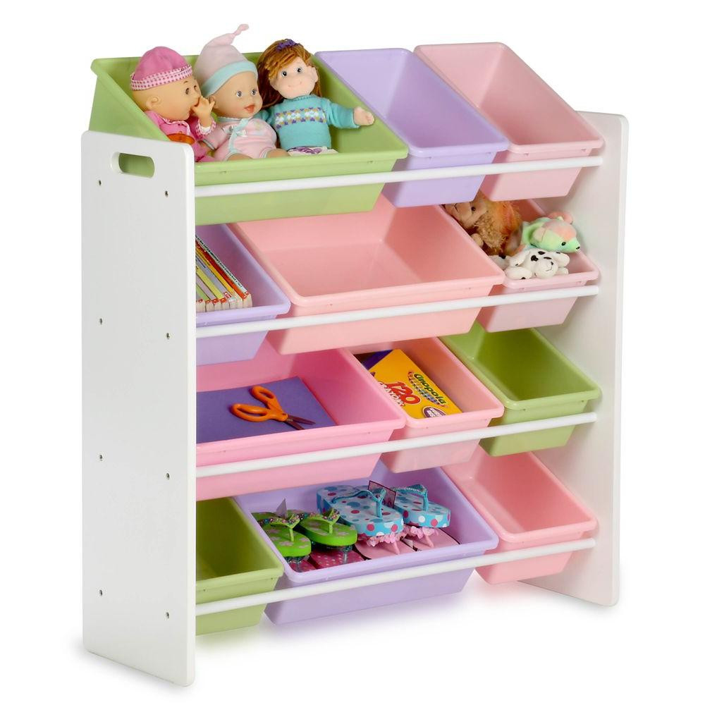 Kids Storage Organizer
 Honey Can Do Kids Toy Storage Organizer with Bins White