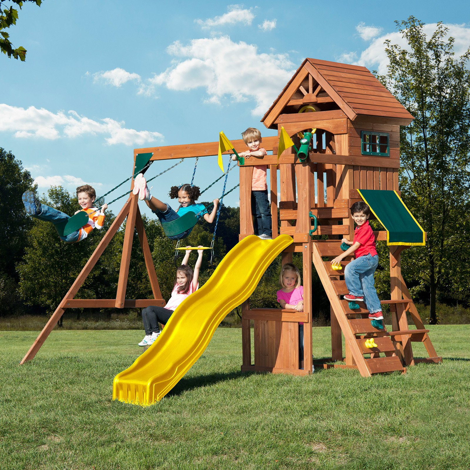 Kids Swing And Slide Set
 Swing N Slide Play Set Backyard Playset Outdoor Yard