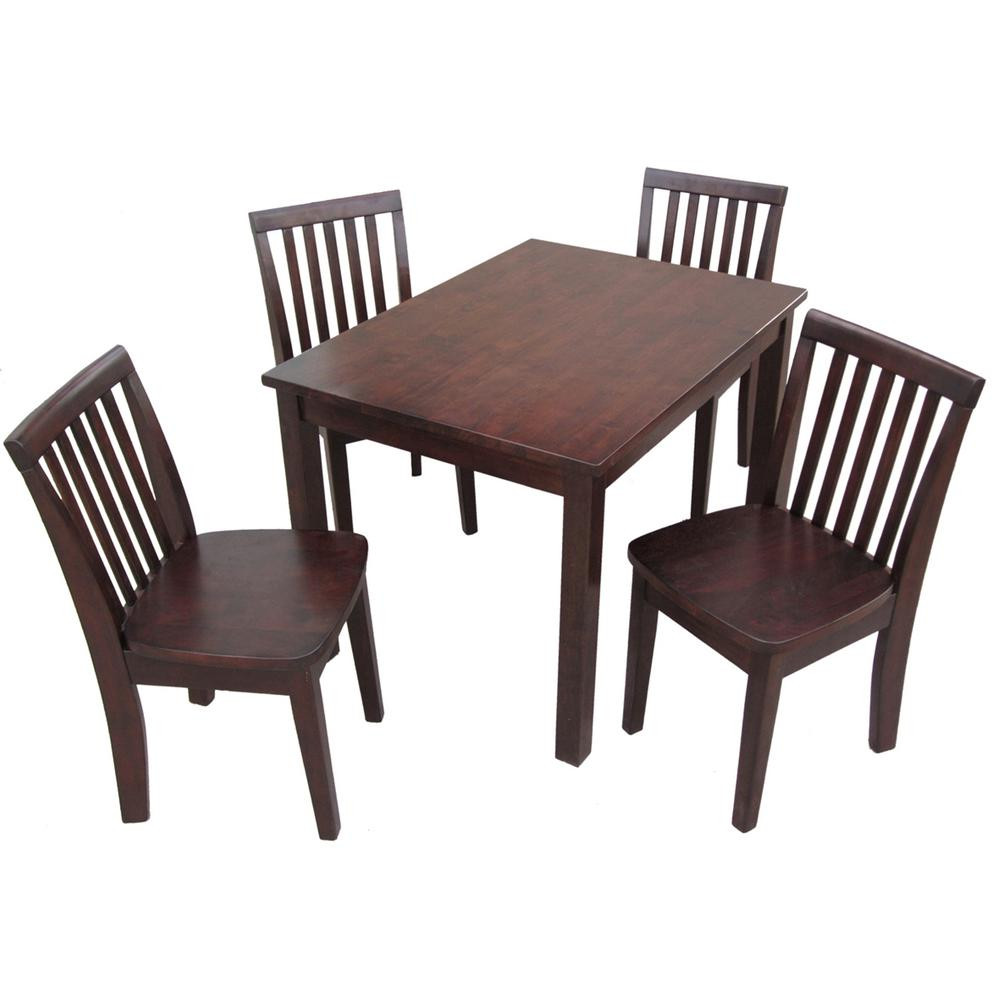 Kids Table And Chair Set
 International Concepts 5 Piece Mocha Children s Table and
