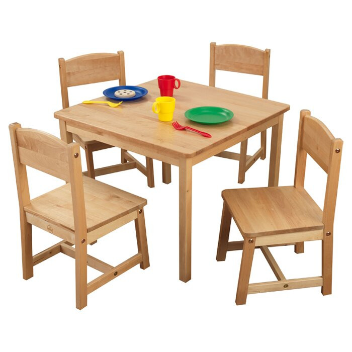 Kids Table And Chair Set
 KidKraft Farmhouse Kids 5 Piece Square Table and Chair Set