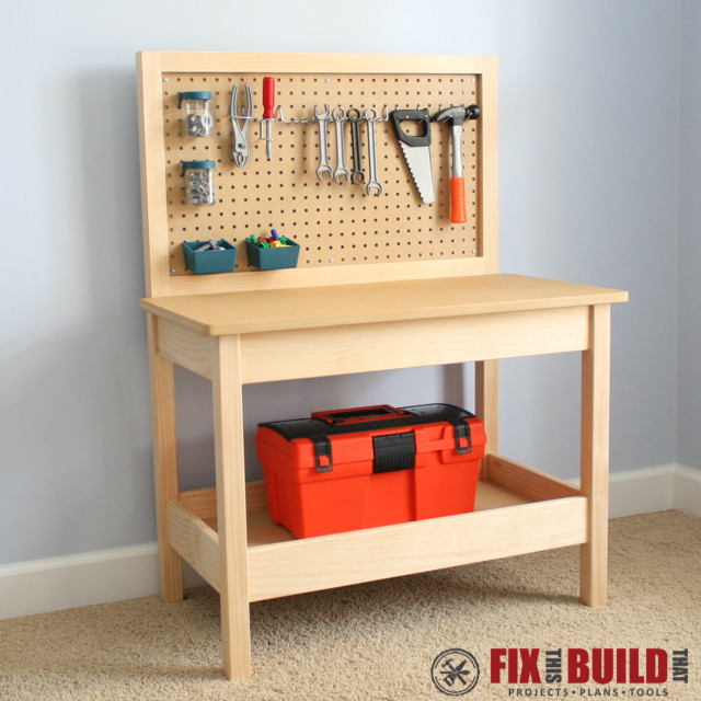 Kids Tool Table
 DIY Kids Workbench buildsomething