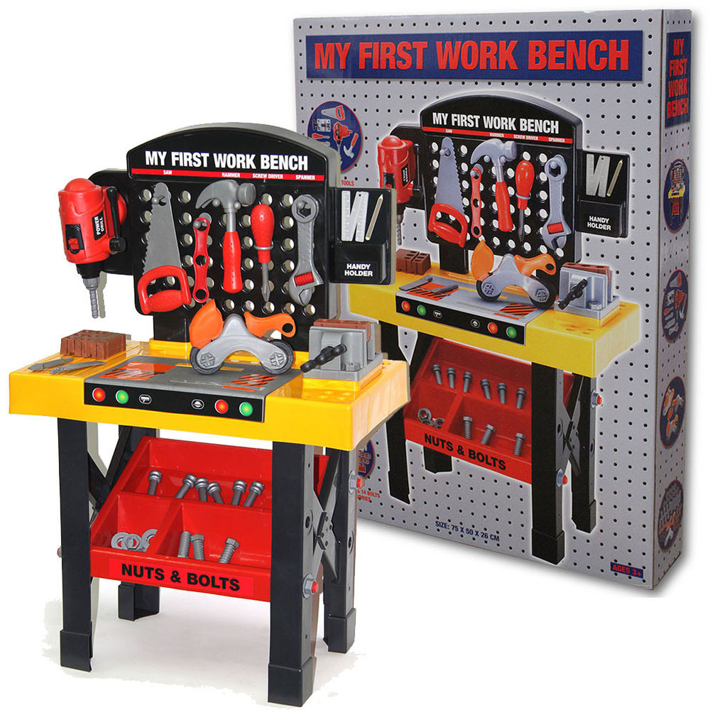 Kids Tool Table
 CHILDRENS TOY WORKBENCH TOOL KIT BENCH KIDS DIY WORK