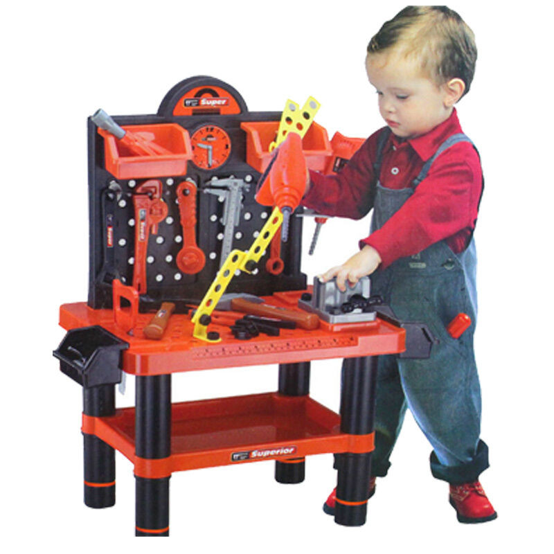 Kids Tool Table
 Childrens 57pc Tool Bench Play Set Work Shop Tools Kit