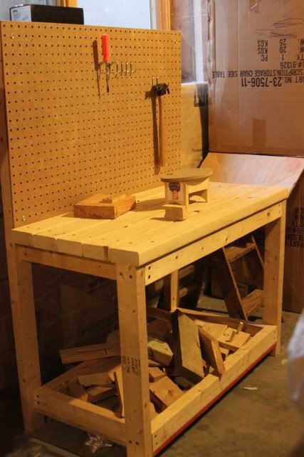 Kids Tool Table
 I love the idea of having a table that grows with his tool