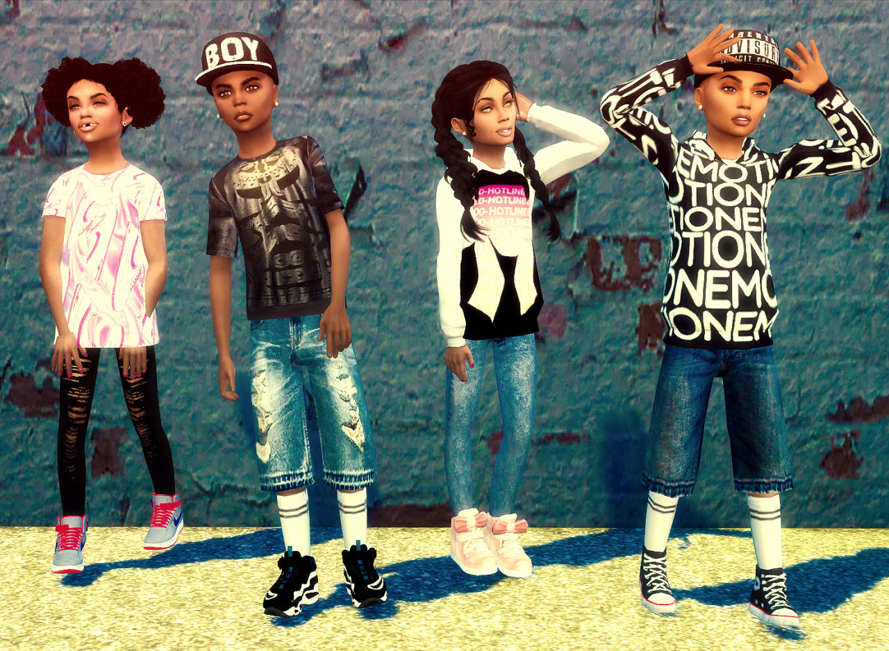 Kids Urban Fashion
 Lana CC Finds ebonixsimblr EBONIX URBAN KIDZ COLLECTION
