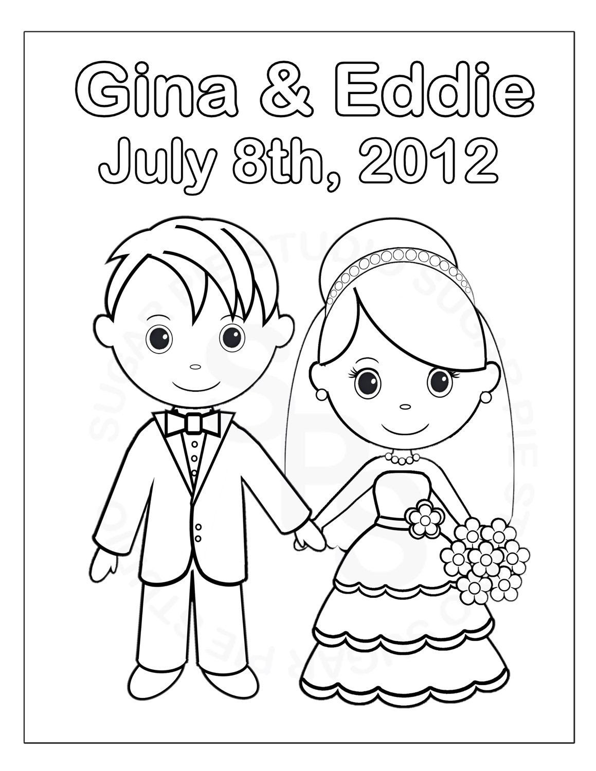 Kids Wedding Coloring Book
 Pin by Jacqueline Goh on Wedding