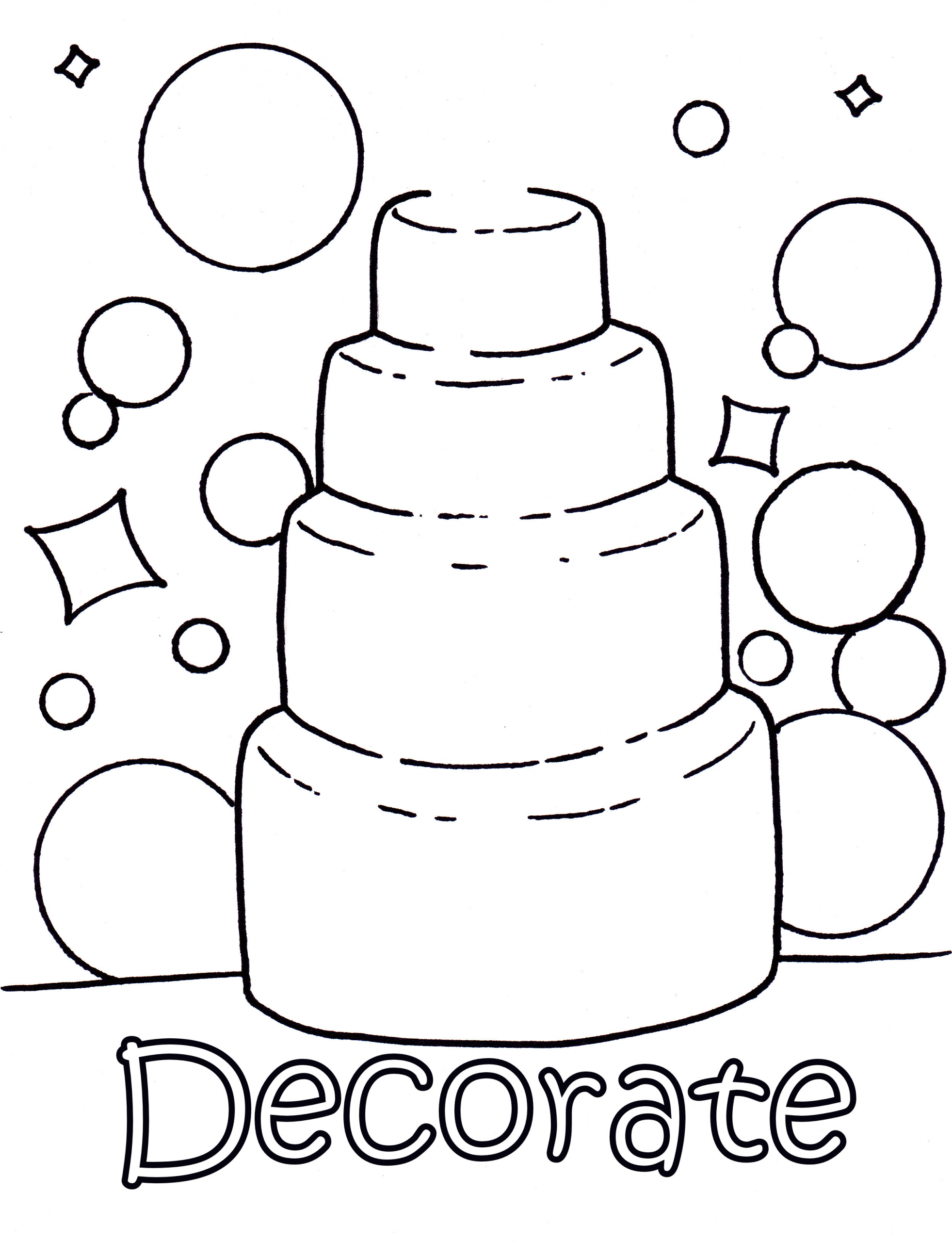 Kids Wedding Coloring Book
 Coloring picture Wedding cake colouring pages wedding
