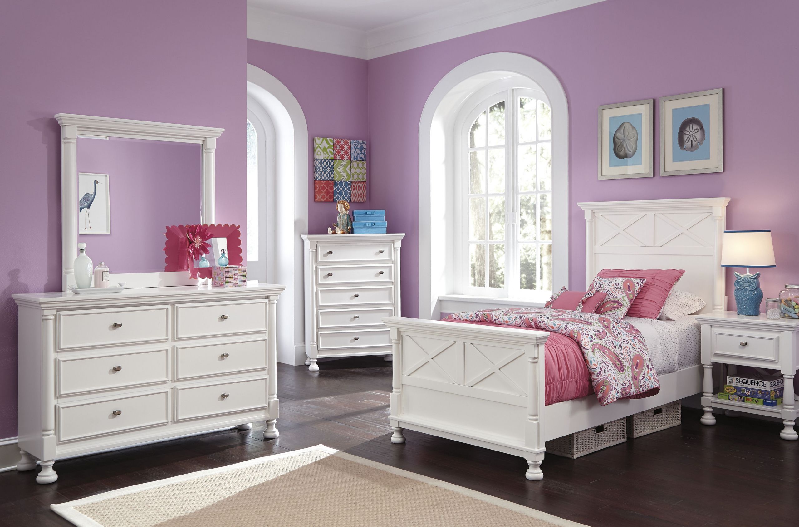 Kids White Bedroom Furniture
 Ashley Furniture Kaslyn White 2pc Kids Bedroom Set with