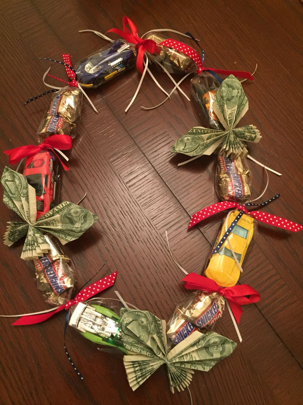 Kindergarten Graduation Gift Ideas Boys
 Toy cars candy and money graduation lei for my godson s