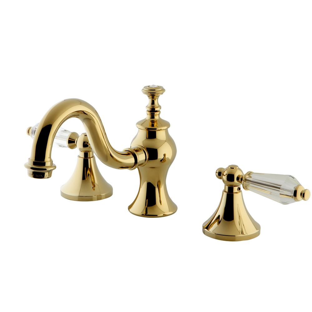 Kingston Brass Bathroom Faucets
 Kingston Brass Crystal Lever 8 in Widespread 2 Handle