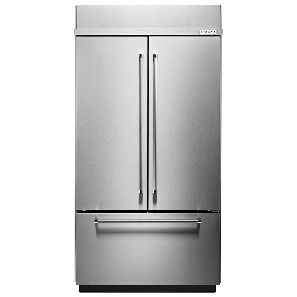 Kitchen Aid Counter Depth Refrigerator
 KitchenAid 42 in W 24 2 cu ft Built In French Door