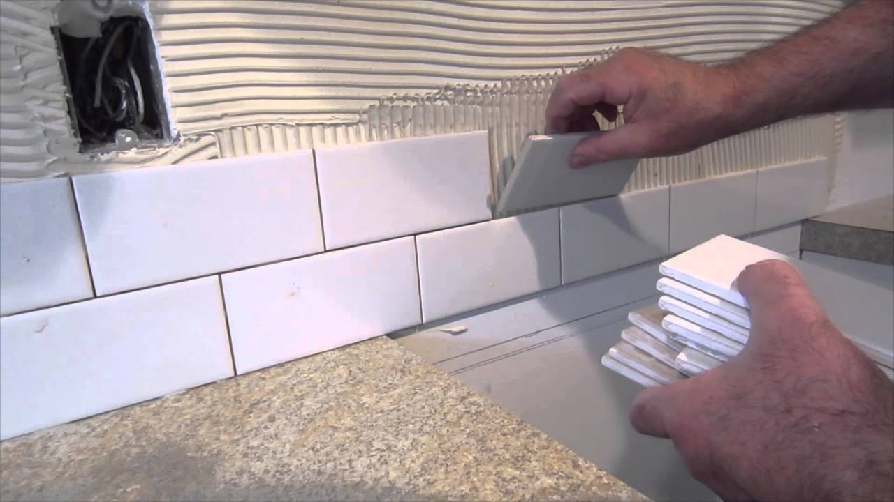 Kitchen Backsplash Tile Installation
 How to install a simple subway tile kitchen backsplash