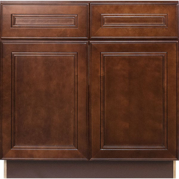 Kitchen Base Cabinets
 Everyday Cabinets 36 inch Cherry Mahogany Brown Leo Saddle