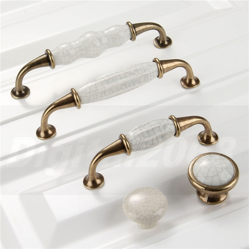 Kitchen Cabinet Door Pull
 Ceramic Kitchen Cabinet Handles Drawer Pull Knobs Antique