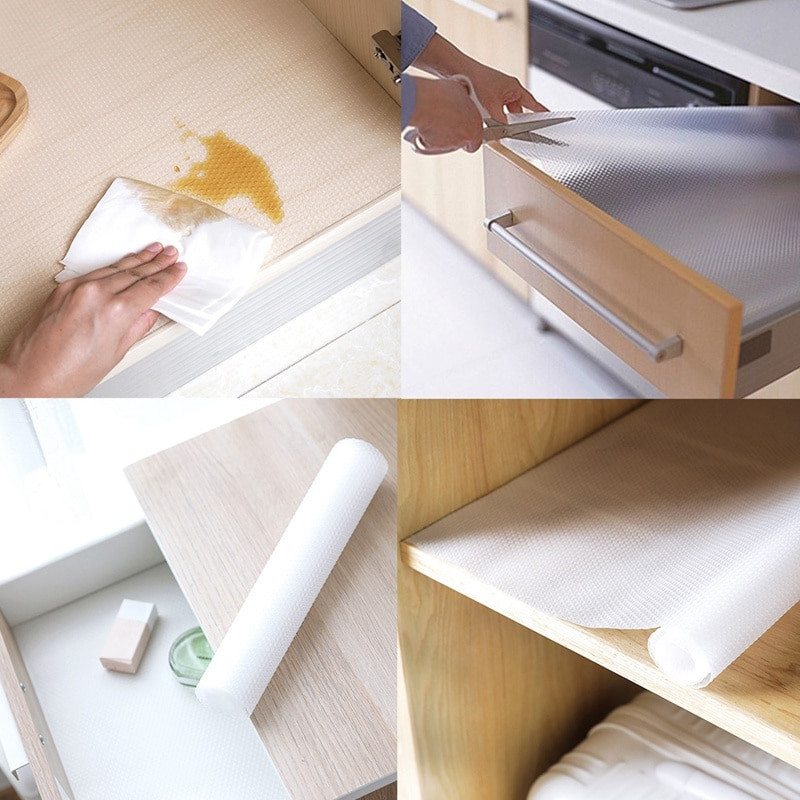 Kitchen Cabinet Liner
 Clear Drawer Liner Kitchen Cupboard Mat Cabinet Table