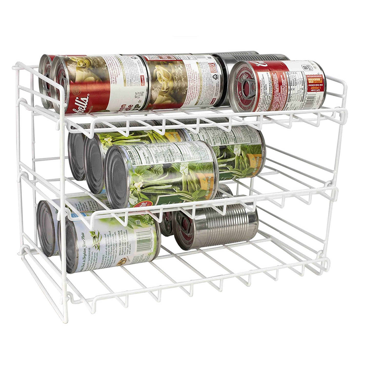 Kitchen Cabinet Organizers Walmart
 Home Basics Steel 3 Tier Can Shelf Cabinet Organizer