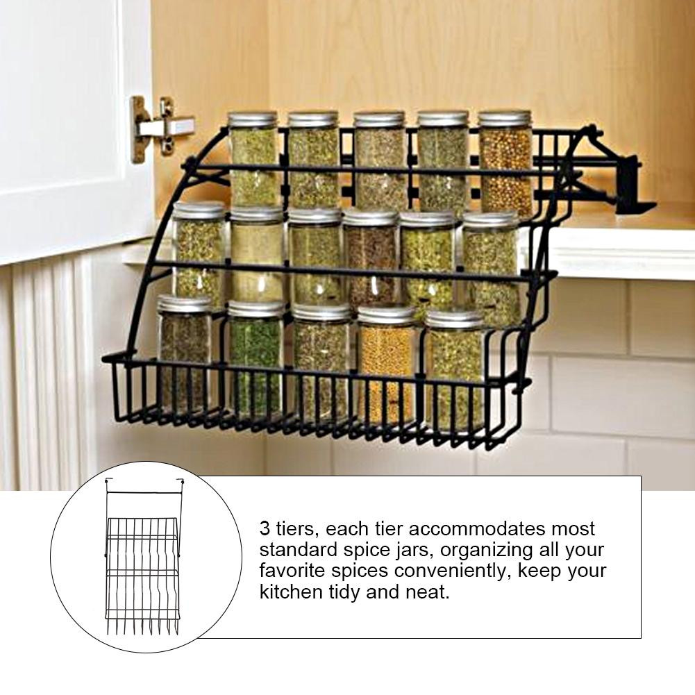 Kitchen Cabinet Organizers Walmart
 Yosoo Cabinet Spice Rack capacity Coated Iron Wire 3