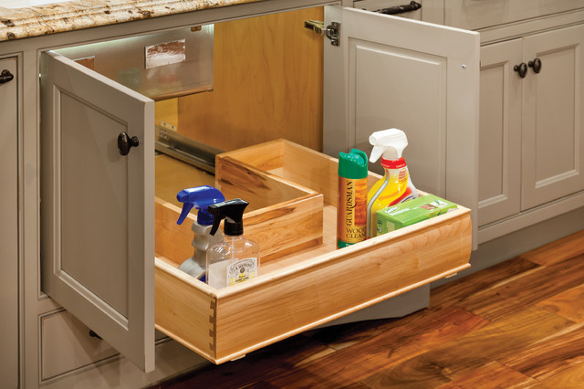 Kitchen Cabinet Sliding Organizers
 U Shaped Sliding Shelf for Sink Cabinets Contemporary