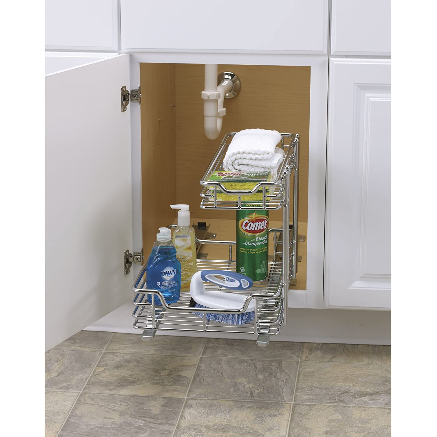 Kitchen Cabinet Sliding Organizers
 Sink Organizer Shelf Under Kitchen Cabinet Storage Sliding