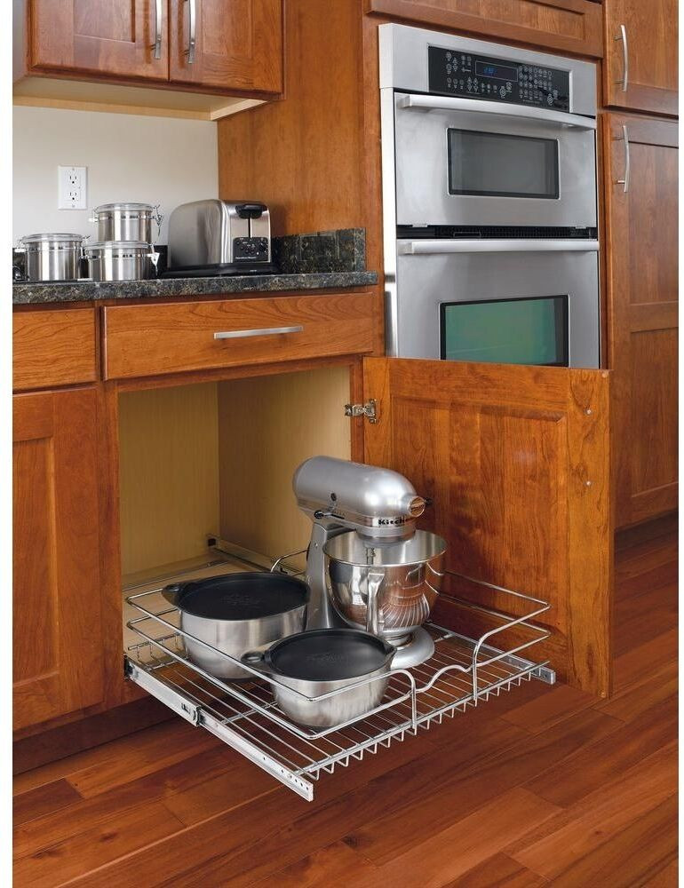 Kitchen Cabinet Sliding Organizers
 Kitchen Pull Out Wire Sliding Basket Rack Cabinet Storage