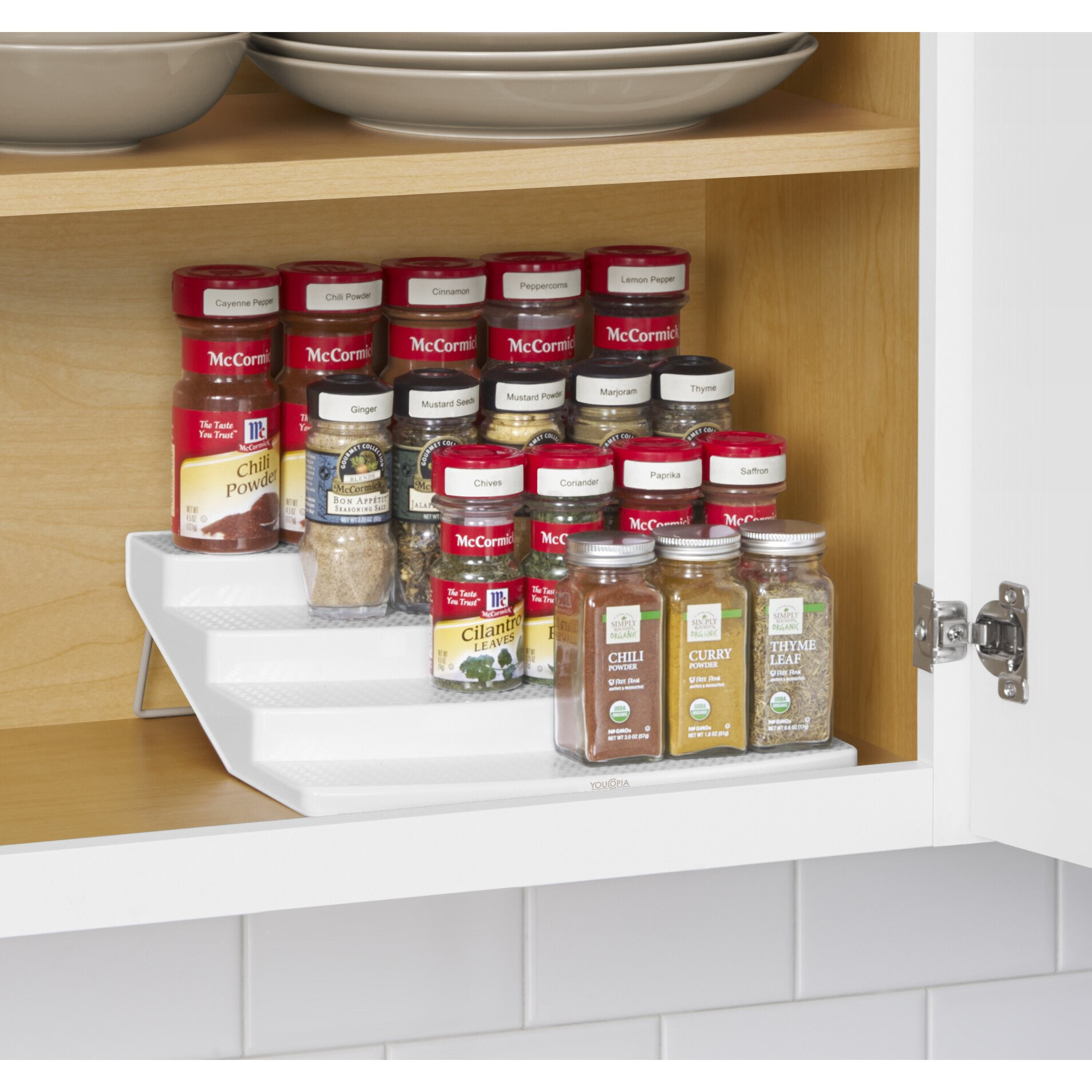 Kitchen Cabinet Spice Organizers
 YouCopia Spice Steps 4 Tier Cabinet Spice Rack Organizer