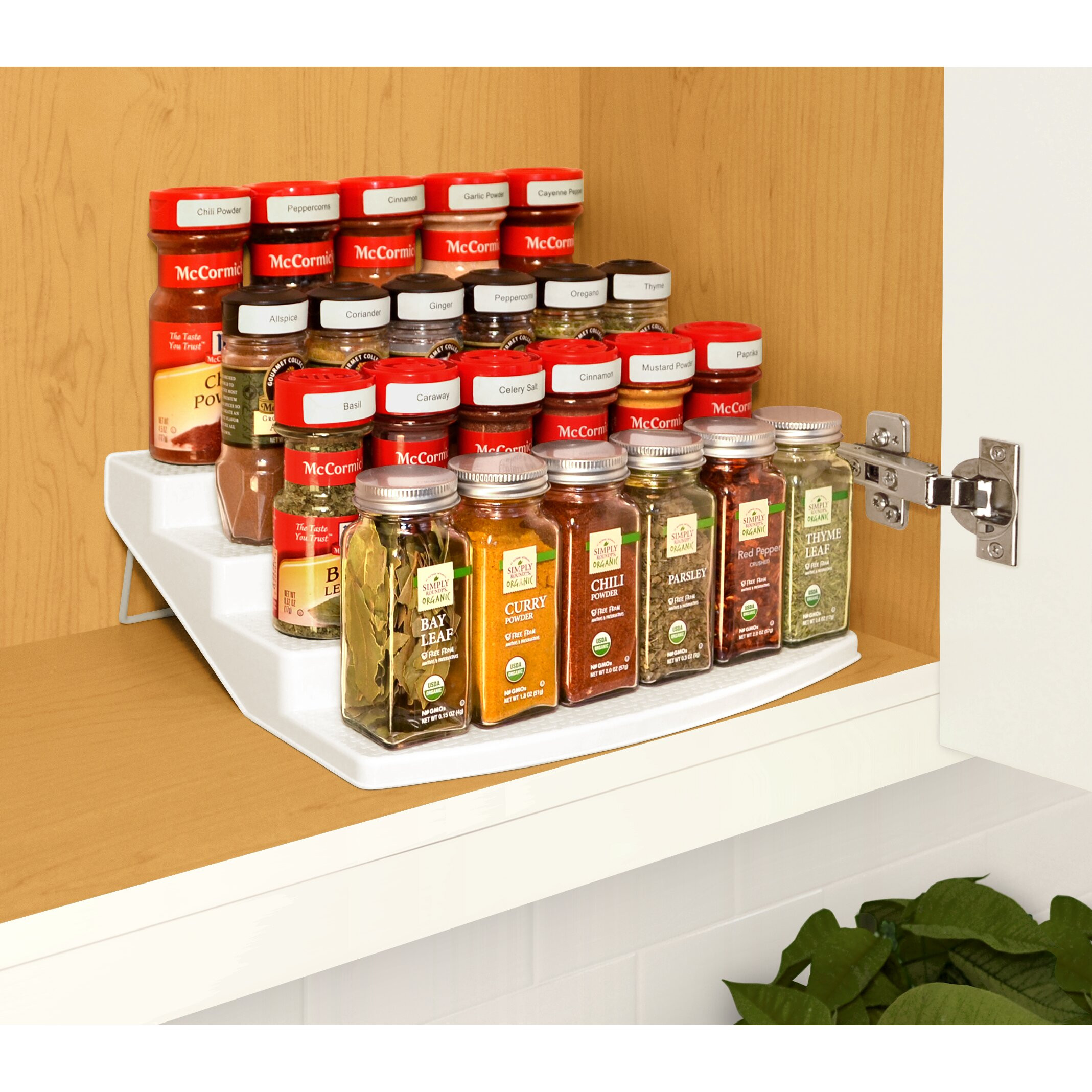 Kitchen Cabinet Spice Organizers
 YouCopia Spice Steps 4 Tier Cabinet Spice Rack Organizer
