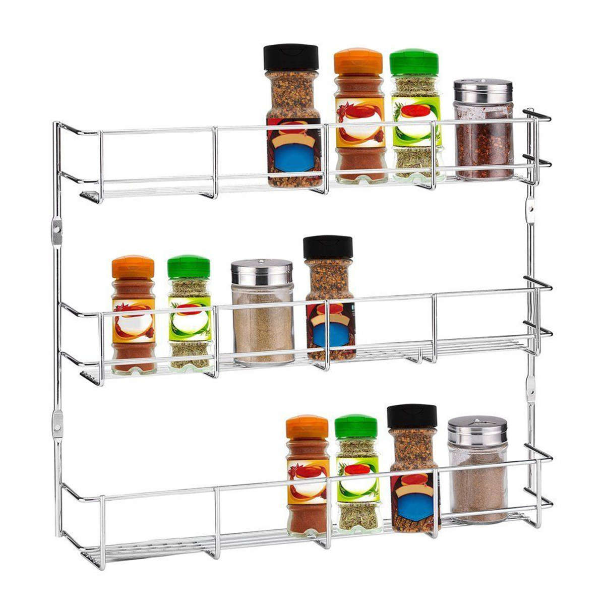 Kitchen Cabinet Spice Organizers
 3 Tiers Kitchen Spice Rack Cabinet Wall Mount Storage