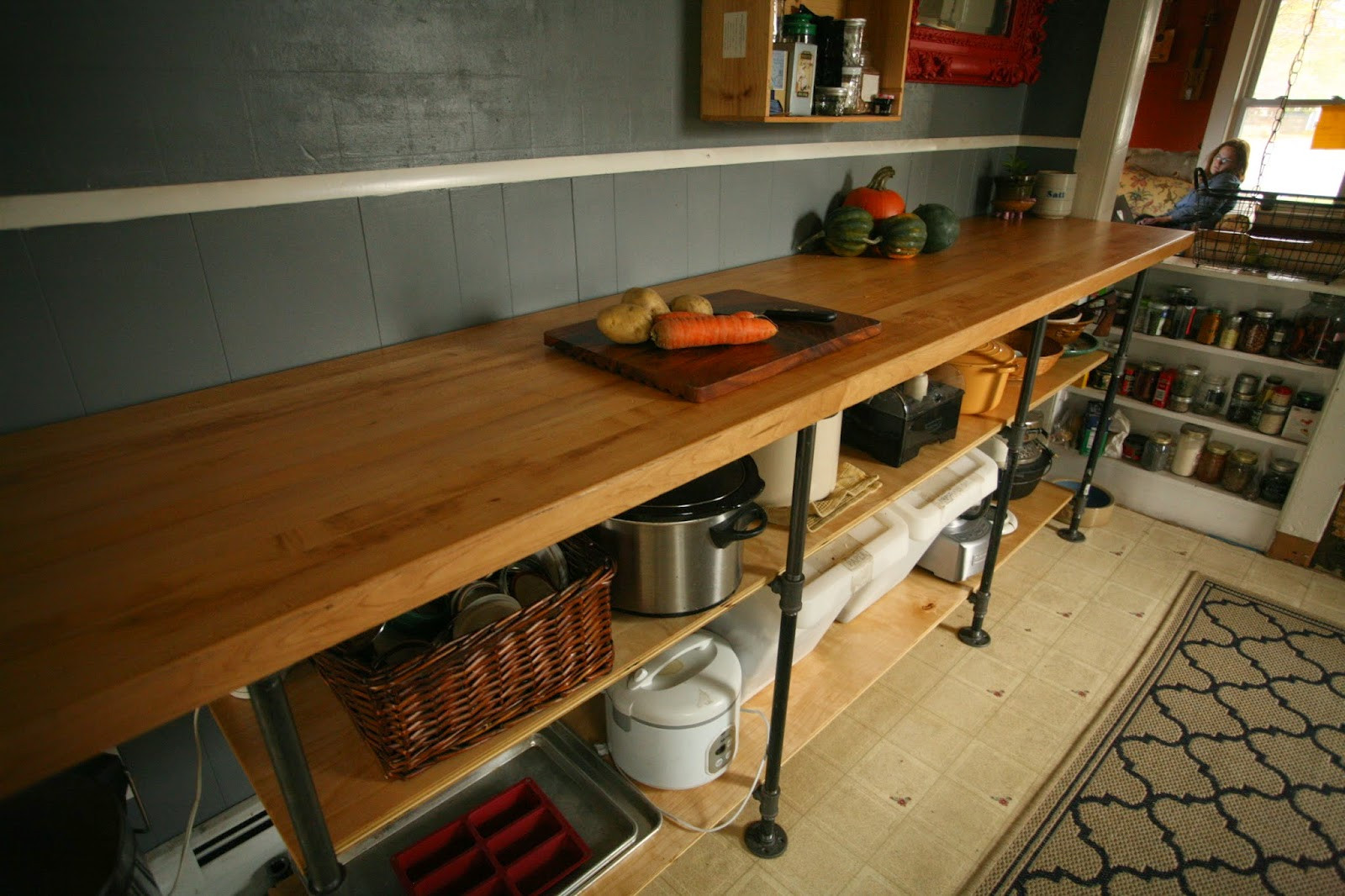 Kitchen Counters Diy
 Whittled Down Life DIY Black Pipe Kitchen Counter