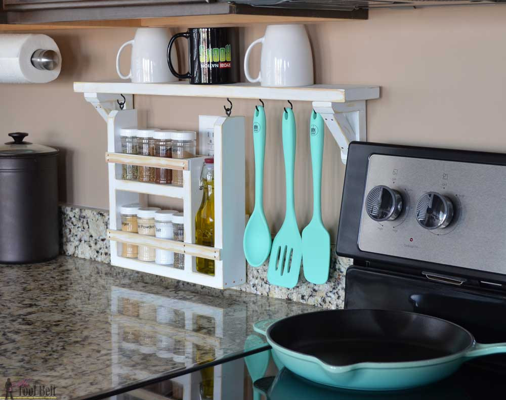 Kitchen Countertop Shelf
 Kitchen Backsplash Shelf and Organizer Her Tool Belt