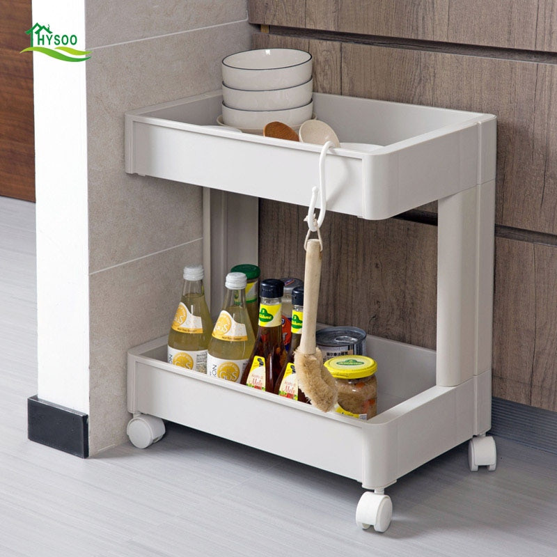 Kitchen Countertop Shelf
 Kitchen Double Shelf Plastic Condiment Storage Shelf