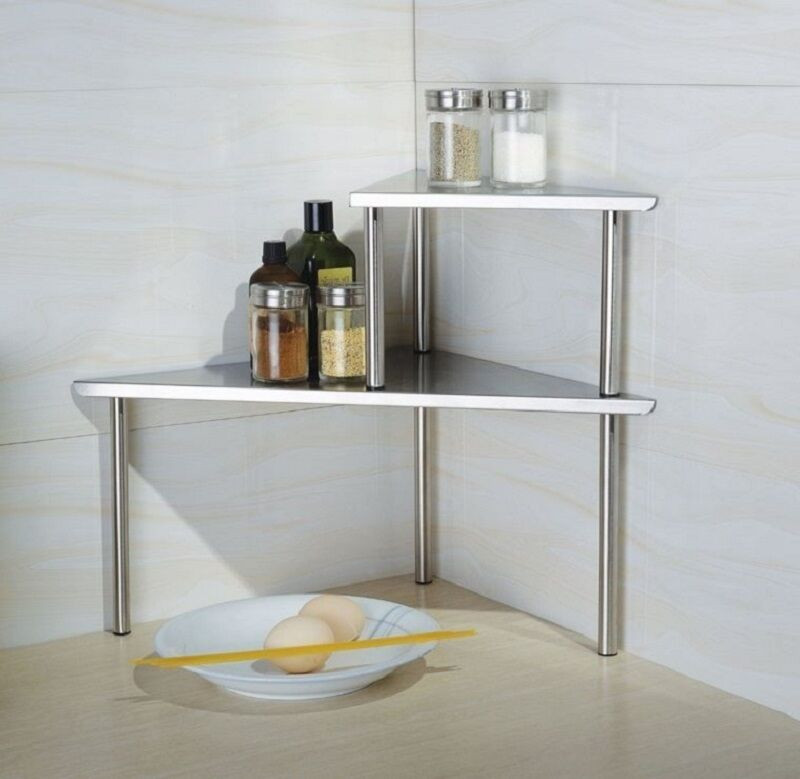 Kitchen Countertop Shelf
 Kitchen Corner Shelf Storage Rack Organizer Spices Cabinet