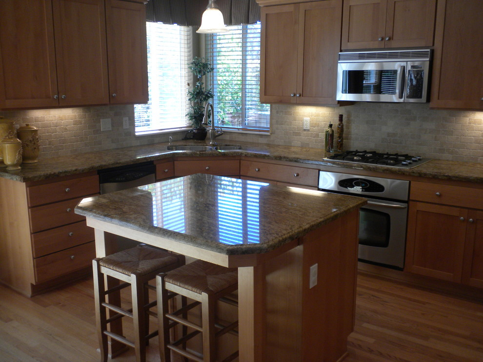 Kitchen Countertops Portland Oregon
 Golden Exotica Granite Kitchen Transitional Kitchen