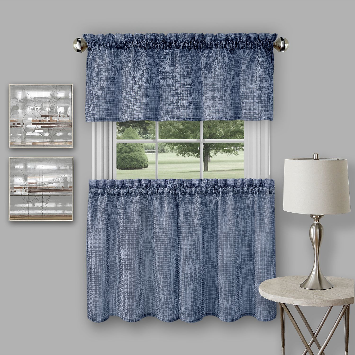 Kitchen Curtains At Sears
 Achim Richmond Window Kitchen Curtain Tier Pair and